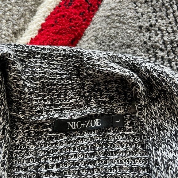 Nic + Zoe Salt Pepper Open Front Cardigan - Picture 2 of 4